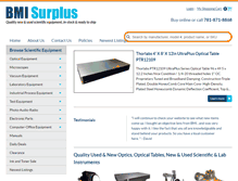 Tablet Screenshot of bmisurplus.com
